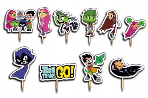 TOPPERY NA TORT OZDOBNE DEKORACJA ZESTAW - TEEN TITANS BAJKA 10szt. TOPPERY NA TORT OZDOBNE DEKORACJA ZESTAW - TEEN TITANS BAJKA 10szt.