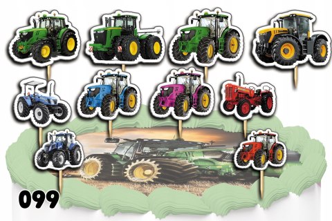 TOPPERY NA TORT OZDOBNE DEKORACJA ZESTAW - TRAKTOR CIĄGNIK 10szt. TOPPERY NA TORT OZDOBNE DEKORACJA ZESTAW - TRAKTOR CIĄGNIK 10szt.