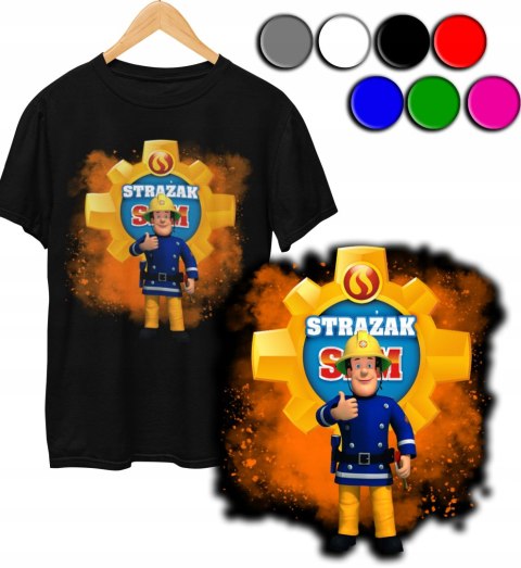 KOSZULKA DZIECIĘCA T-SHIRT - STRAŻAK SAM BAJKI WYBÓR KOLORY - M 134-140 KOSZULKA DZIECIĘCA T-SHIRT - STRAŻAK SAM BAJKI WYBÓR KOLORY - M 134-140