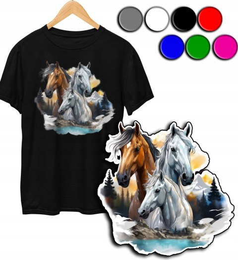 KOSZULKA DZIECIĘCA T-SHIRT - KONIE KOŃ WZORY Z KONIEM - L 146-152 KOSZULKA DZIECIĘCA T-SHIRT - KONIE KOŃ WZORY Z KONIEM - L 146-152