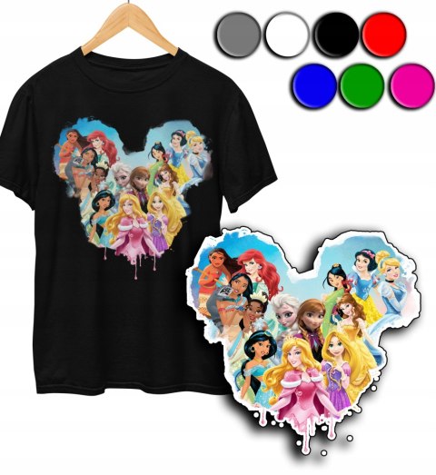 KOSZULKA DZIECIĘCA T-SHIRT - KSIĘŻNICZKI DISNEY PRINCESS BAJKA - XXXS 86-92