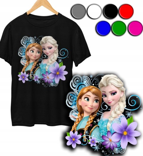 KOSZULKA DZIECIĘCA T-SHIRT - KRAINA LODU FROZEN ANNA ELSA - L 146-152
