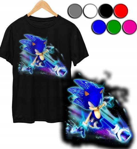 KOSZULKA DZIECIĘCA T-SHIRT - SONIC SONIK KOLORY WYBÓR WZORY - M 134-140 KOSZULKA DZIECIĘCA T-SHIRT - SONIC SONIK KOLORY WYBÓR WZORY - M 134-140