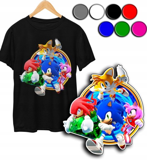 KOSZULKA DZIECIĘCA T-SHIRT - SONIC SONIK KOLORY WYBÓR WZORY - XS 110-116 KOSZULKA DZIECIĘCA T-SHIRT - SONIC SONIK KOLORY WYBÓR WZORY - XS 110-116