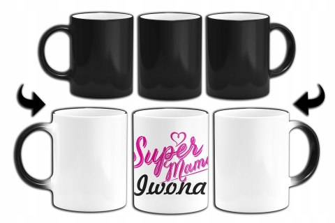 MAGICZNY KUBEK DZIEŃ MAMY PREZENT SUPER MAMA +IMIĘ