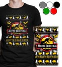 KOSZULKA Z NADRUKIEM MĘSKA T-SHIRT - ŚWIĘTA PREZENT JURASSIC WORLD - L