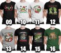 KOSZULKA Z NADRUKIEM MĘSKA T-SHIRT - ŚWIĘTA PREZENT JURASSIC WORLD - L