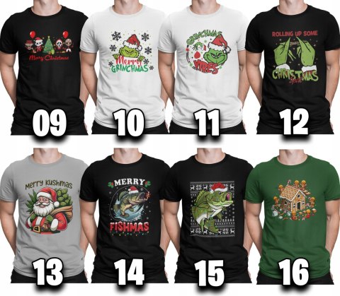 KOSZULKA Z NADRUKIEM MĘSKA T-SHIRT - ŚWIĘTA PREZENT JURASSIC WORLD - L KOSZULKA Z NADRUKIEM MĘSKA T-SHIRT - ŚWIĘTA PREZENT JURASSIC WORLD - L