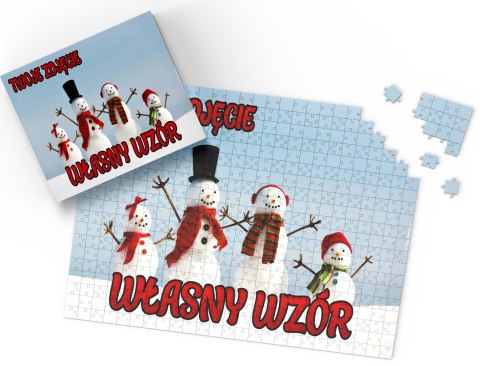PUZZLE - TWOJE ZDJĘCIE, WŁASNY WZÓR - PREZENT NA ŚWIĘTA - 252el + PUDEŁKO