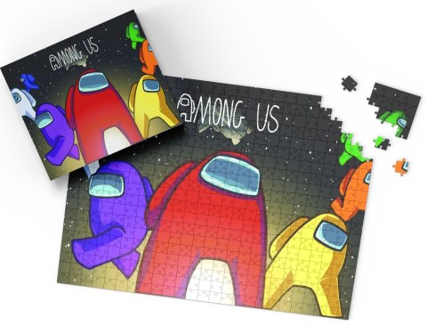 PUZZLE - AMONG US GRA - PREZENT NA ŚWIĘTA WZORY - 192el + PUDEŁKO