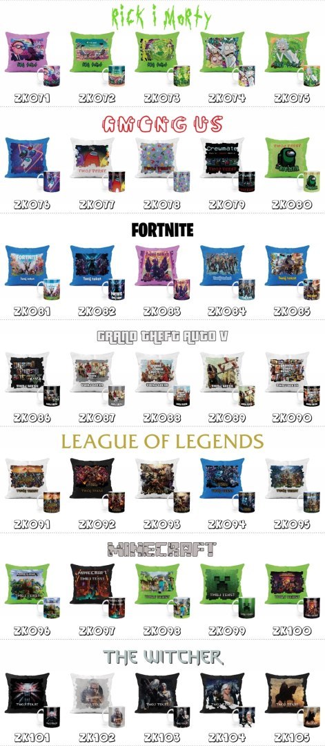 ZESTAW: KUBEK + PODUSZKA - LEAGUE OF LEGENDS - PREZENT WIELE WZORÓW + IMIĘ ZESTAW: KUBEK + PODUSZKA - LEAGUE OF LEGENDS - PREZENT WIELE WZORÓW + IMIĘ