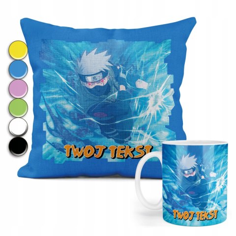 ZESTAW: KUBEK + PODUSZKA - NARUTO ANIME - PREZENT WIELE WZORÓW + IMIĘ ZESTAW: KUBEK + PODUSZKA - NARUTO ANIME - PREZENT WIELE WZORÓW + IMIĘ