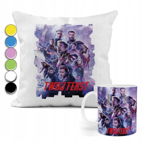 ZESTAW: KUBEK + POSZEWKA - AVENGERS MARVEL - PREZENT WIELE WZORÓW + IMIĘ ZESTAW: KUBEK + POSZEWKA - AVENGERS MARVEL - PREZENT WIELE WZORÓW + IMIĘ