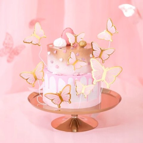 TOPPERY NA TORT MOTYLKI RÓŻOWE MOTYL NA IMPREZĘ URODZINOWĄ DEKORACJA TOPPERY NA TORT MOTYLKI RÓŻOWE MOTYL NA IMPREZĘ URODZINOWĄ DEKORACJA
