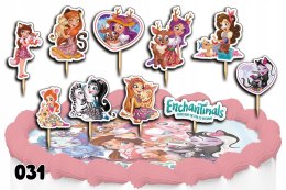 TOPPERY NA TORT OZDOBNE DEKORACJA ZESTAW - ENCHANTIMALS BAJKA 10szt.