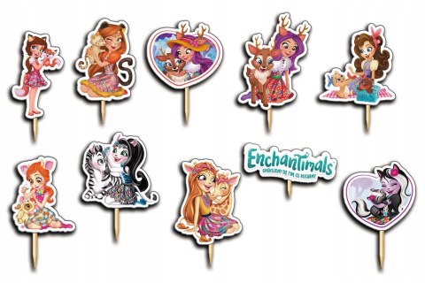 TOPPERY NA TORT OZDOBNE DEKORACJA ZESTAW - ENCHANTIMALS BAJKA 10szt. TOPPERY NA TORT OZDOBNE DEKORACJA ZESTAW - ENCHANTIMALS BAJKA 10szt.