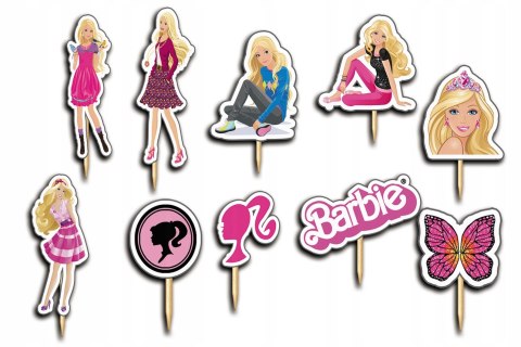 TOPPERY NA TORT OZDOBNE DEKORACJA ZESTAW - LALKA BARBIE 10szt. TOPPERY NA TORT OZDOBNE DEKORACJA ZESTAW - LALKA BARBIE 10szt.
