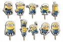 TOPPERY NA TORT OZDOBNE DEKORACJA ZESTAW - MINIONKI BAJKI 10szt.