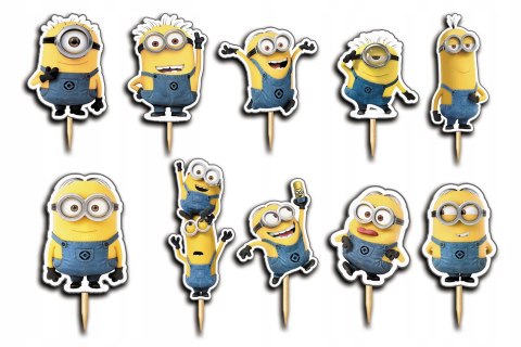 TOPPERY NA TORT OZDOBNE DEKORACJA ZESTAW - MINIONKI BAJKI 10szt. TOPPERY NA TORT OZDOBNE DEKORACJA ZESTAW - MINIONKI BAJKI 10szt.
