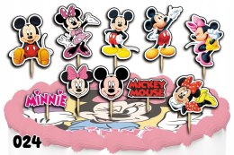 TOPPERY NA TORT OZDOBNE DEKORACJA ZESTAW - MYSZKA MICKEY MINNIE 10szt.