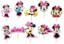 TOPPERY NA TORT OZDOBNE DEKORACJA ZESTAW - MYSZKA MINNIE 10szt.
