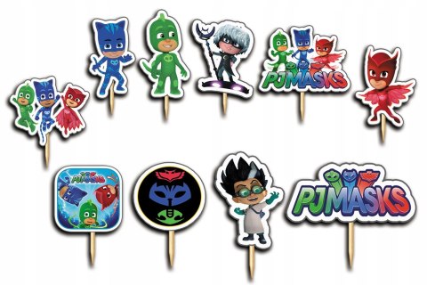 TOPPERY NA TORT OZDOBNE DEKORACJA ZESTAW - PJMASKS PIDŻAMERSI 10szt. TOPPERY NA TORT OZDOBNE DEKORACJA ZESTAW - PJMASKS PIDŻAMERSI 10szt.