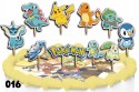 TOPPERY NA TORT OZDOBNE DEKORACJA ZESTAW - POKE.MON PIKA.CHU BAJKA 10szt.