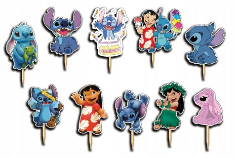 TOPPERY NA TORT OZDOBNE DEKORACJA ZESTAW POSTACI - STICH STICZ 10szt. TOPPERY NA TORT OZDOBNE DEKORACJA ZESTAW POSTACI - STICH STICZ 10szt.