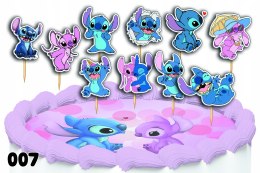 TOPPERY NA TORT OZDOBNE DEKORACJA ZESTAW POSTACI - STICH STICZ 10szt.