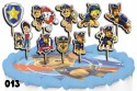TOPPERY NA TORT OZDOBNE DEKORACJA ZESTAW - PSI PATROL PAW SKY CHASE 10szt.