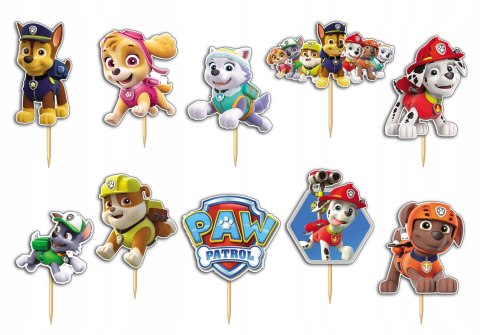 TOPPERY NA TORT OZDOBNE DEKORACJA ZESTAW - PSI PATROL PAW SKY CHASE 10szt. TOPPERY NA TORT OZDOBNE DEKORACJA ZESTAW - PSI PATROL PAW SKY CHASE 10szt.