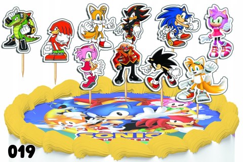 TOPPERY NA TORT OZDOBNE DEKORACJA ZESTAW - SONIC SONIK BAJKA 10szt. TOPPERY NA TORT OZDOBNE DEKORACJA ZESTAW - SONIC SONIK BAJKA 10szt.
