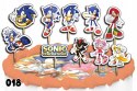 TOPPERY NA TORT OZDOBNE DEKORACJA ZESTAW - SONIC SONIK BAJKA 10szt.