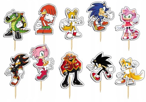 TOPPERY NA TORT OZDOBNE DEKORACJA ZESTAW - SONIC SONIK BAJKA 10szt. TOPPERY NA TORT OZDOBNE DEKORACJA ZESTAW - SONIC SONIK BAJKA 10szt.