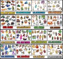 TOPPERY NA TORT OZDOBNE DEKORACJA ZESTAW - SUPER MARIO BROS 10szt.