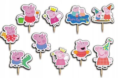 TOPPERY NA TORT OZDOBNE DEKORACJA ZESTAW - ŚWINKA PEPPA GEORGE 10szt. TOPPERY NA TORT OZDOBNE DEKORACJA ZESTAW - ŚWINKA PEPPA GEORGE 10szt.