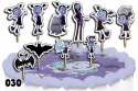 TOPPERY NA TORT OZDOBNE DEKORACJA ZESTAW - VAMPIRINA BAJKA 10szt.