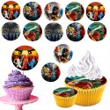 OPŁATEK na BABECZKI MUFFINKI zestaw na urodziny 12szt. - LEGO NINJAGO