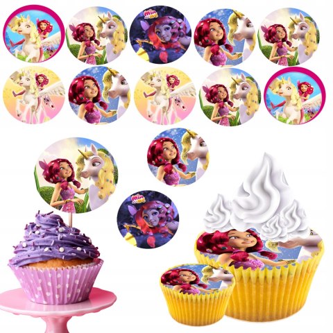OPŁATEK na BABECZKI MUFFINKI zestaw na urodziny 12szt. - MIA I JA AND ME OPŁATEK na BABECZKI MUFFINKI zestaw na urodziny 12szt. - MIA I JA AND ME