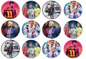 OPŁATEK na BABECZKI MUFFINKI zestaw na urodziny 12szt. - NEYMAR PIŁKARZ