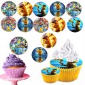 OPŁATEK na BABECZKI MUFFINKI zestaw na urodziny 12szt. - POKEMON BAJKA