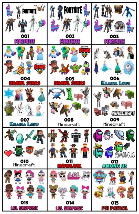 TATUAŻE ZMYWALNE DLA DZIECI TYMCZASOWE FORTNITE GRY - 8 EL. / 150 WZORÓW TATUAŻE ZMYWALNE DLA DZIECI TYMCZASOWE FORTNITE GRY - 8 EL. / 150 WZORÓW