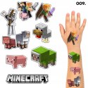 TATUAŻE ZMYWALNE DLA DZIECI TYMCZASOWE MINECRA.FT GRA - 8 EL. / 150 WZORÓW