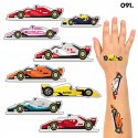 TATUAŻE ZMYWALNE DLA DZIECI TYMCZASOWE AUTA F1 FORMUŁA1 - 8 EL. / 150 WZORÓ