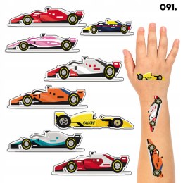 TATUAŻE ZMYWALNE DLA DZIECI TYMCZASOWE AUTA F1 FORMUŁA1 - 8 EL. / 150 WZORÓ