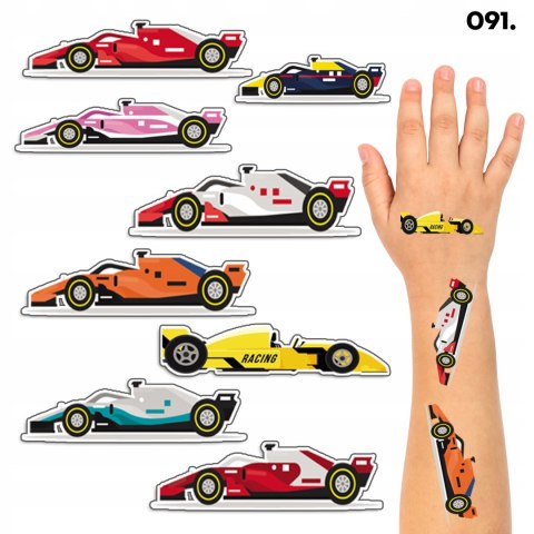TATUAŻE ZMYWALNE DLA DZIECI TYMCZASOWE AUTA F1 FORMUŁA1 - 8 EL. / 150 WZORÓ TATUAŻE ZMYWALNE DLA DZIECI TYMCZASOWE AUTA F1 FORMUŁA1 - 8 EL. / 150 WZORÓ