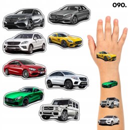 TATUAŻE ZMYWALNE DLA DZIECI TYMCZASOWE AUTA MERCEDES - 8 EL. / 150 WZORÓW