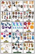 TATUAŻE ZMYWALNE DLA DZIECI TYMCZASOWE BARBIE - 8 EL. / 150 WZORÓW