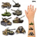 TATUAŻE ZMYWALNE DLA DZIECI TYMCZASOWE CZOŁG TANK WOT- 8 EL. / 150 WZORÓW