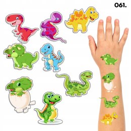 TATUAŻE ZMYWALNE DLA DZIECI TYMCZASOWE DINO DINOZAURY - 8 EL. / 150 WZORÓW